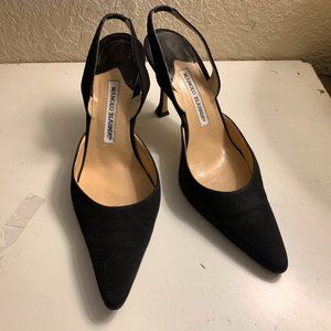 Manolo Blahnik Mid Heel Sling Back PuMp